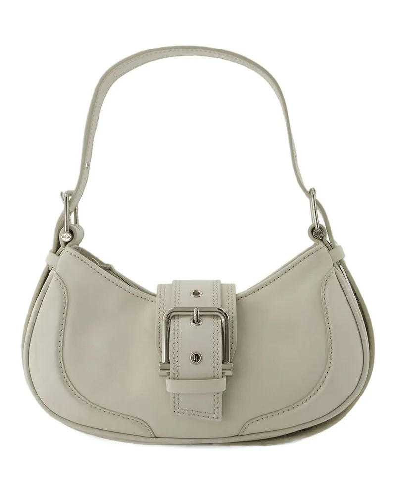 OSOI Women's Hobo Brocle Shoulder Bag -  Leather Cream White Calfskin Shoulder-Hobo-Bags White