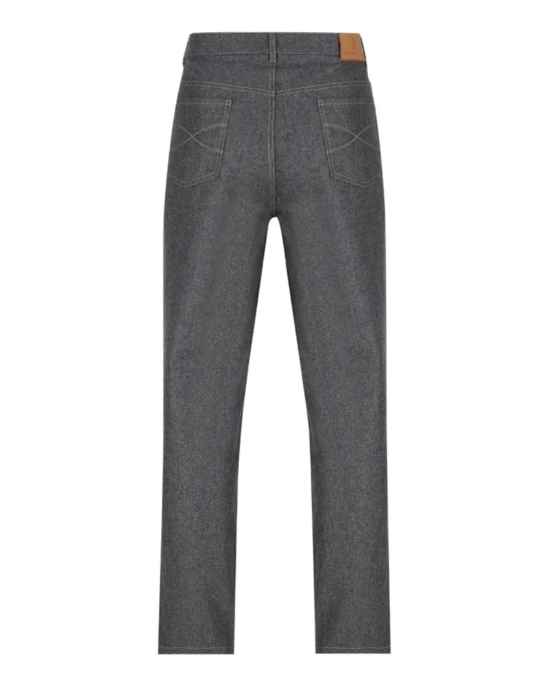 Brunello Cucinelli Men's Pants Aw26 M Grey