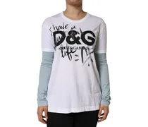 Women's White Cotton Logo Print Round Neck T-Shirt
