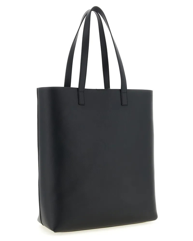 Saint Laurent Calfskin Leather Tote Bag — Black Black