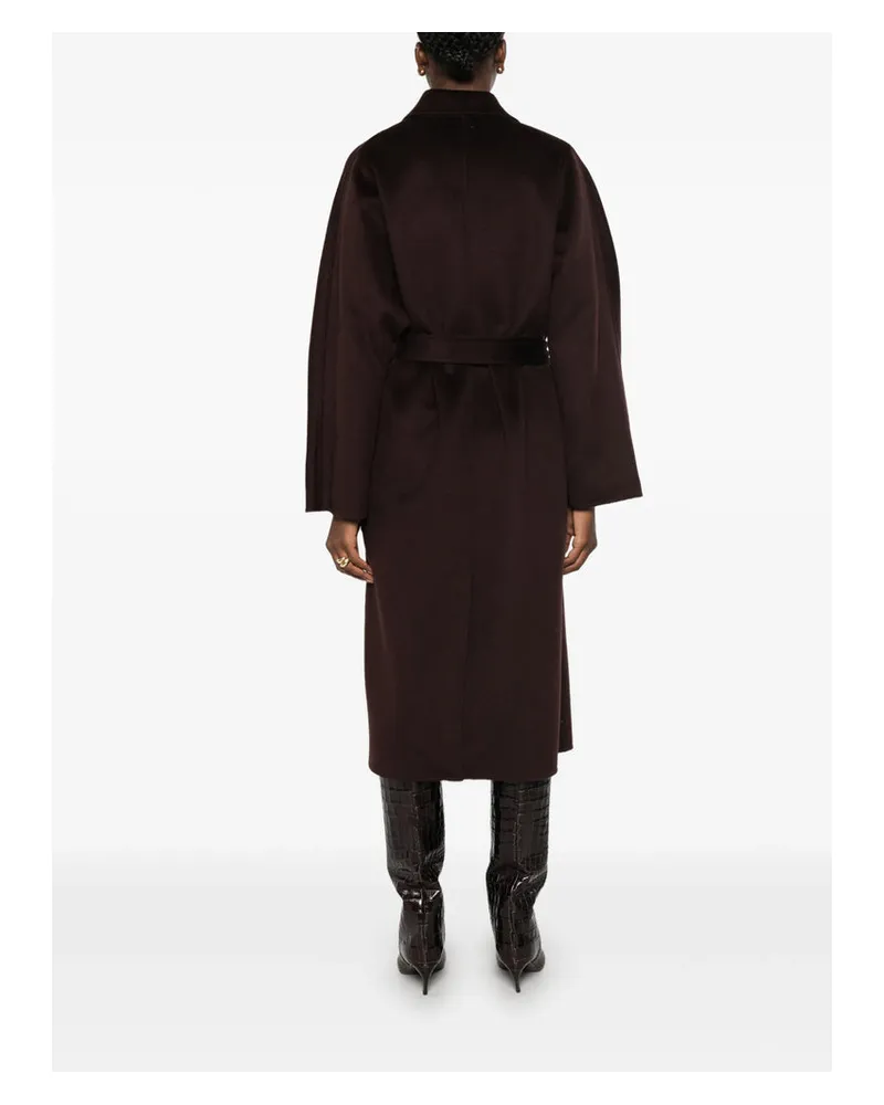 Elisabetta Franchi Belted Wool Coat — Brown Brown
