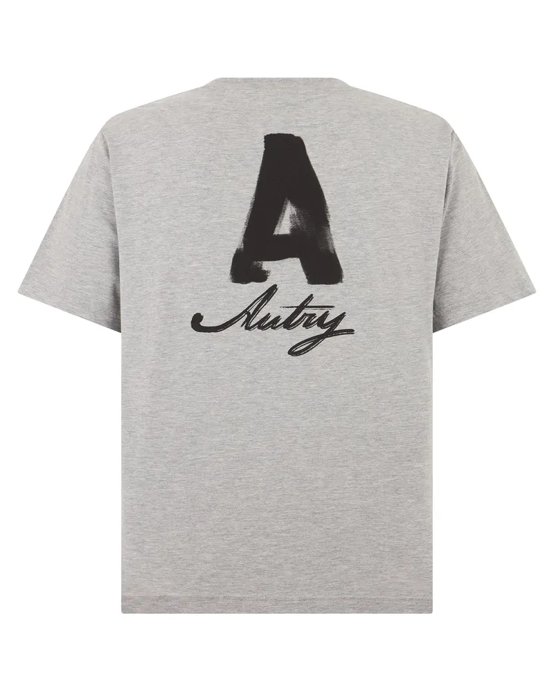 AUTRY Cotton Melange T-Shirt — Gray Gray