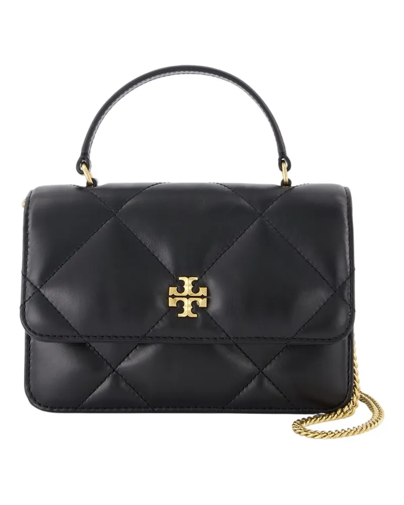 Tory Burch Women's Kira Diamond Top Handle Bag Black Cowhide Black