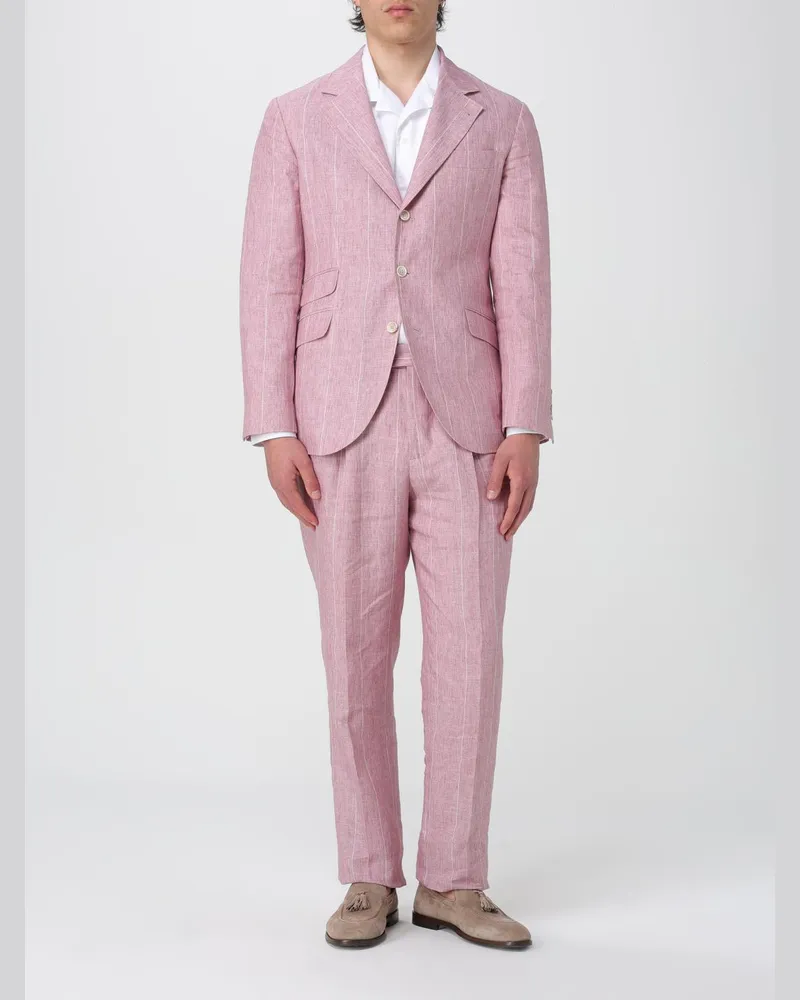 Brunello Cucinelli Linen Pinstripe Blazer — Rose Rose