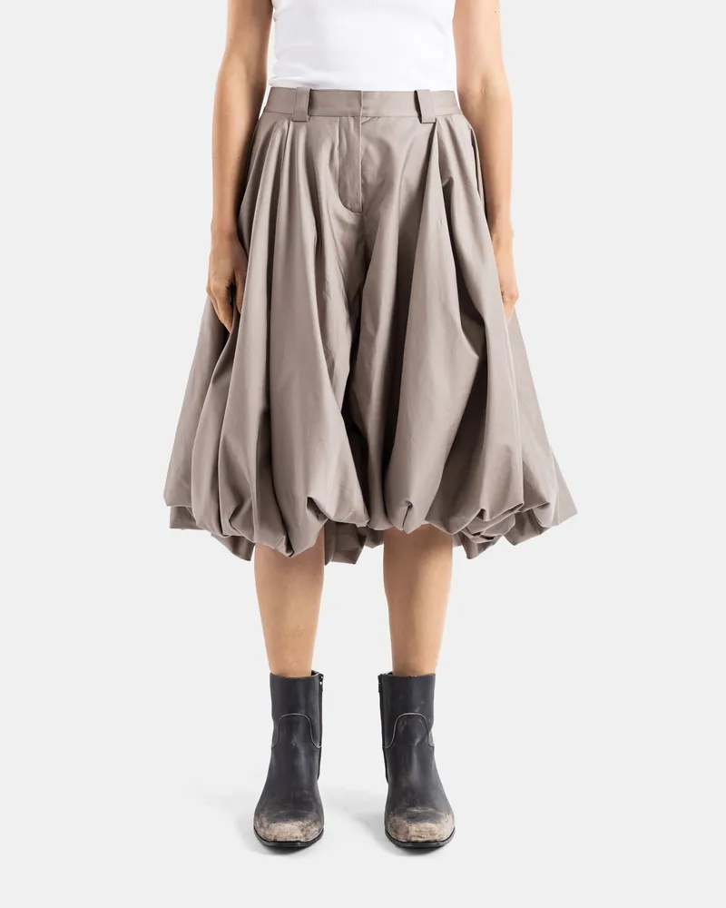Balenciaga Women's Taupe Balloon Shorts Beige Beige