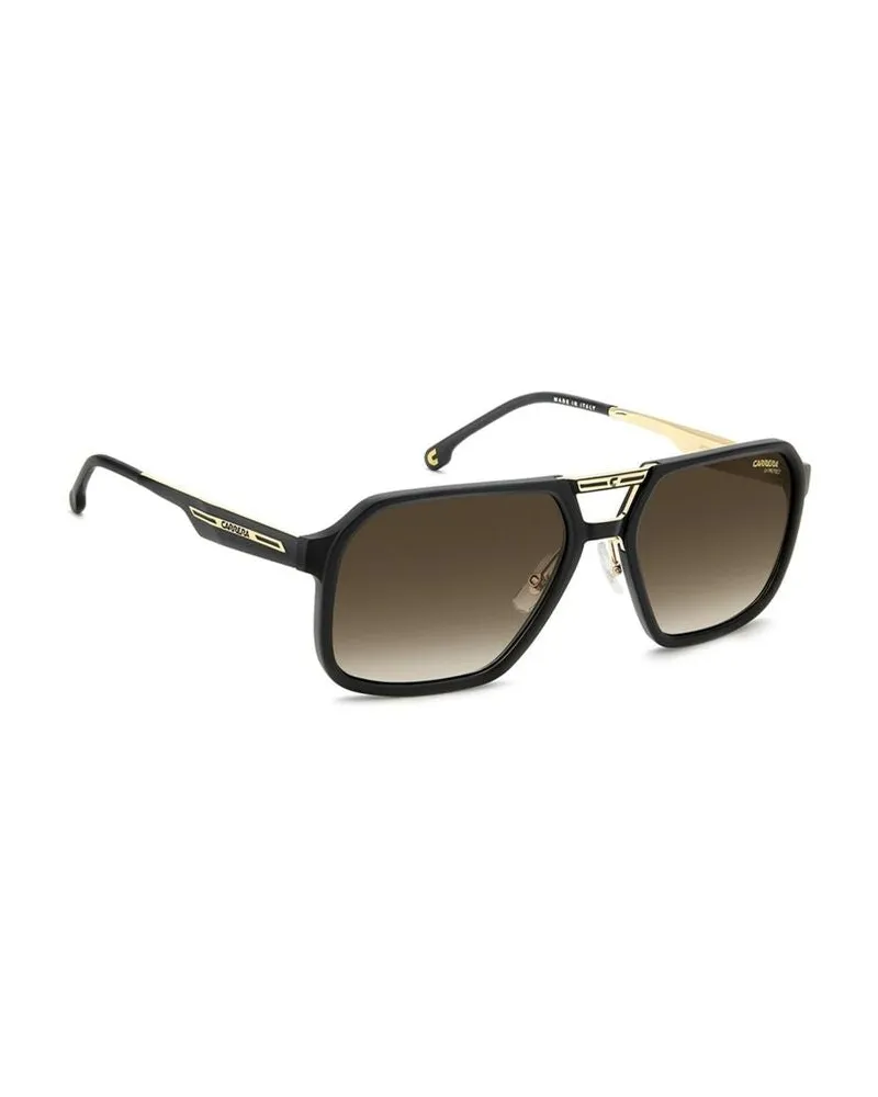 Carrera Men's Sunglasses Matte Black Gold Acetate Black