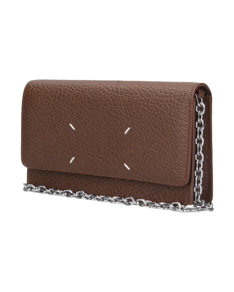Maison Margiela Women's Wallets Brown Bovine Leather Brown