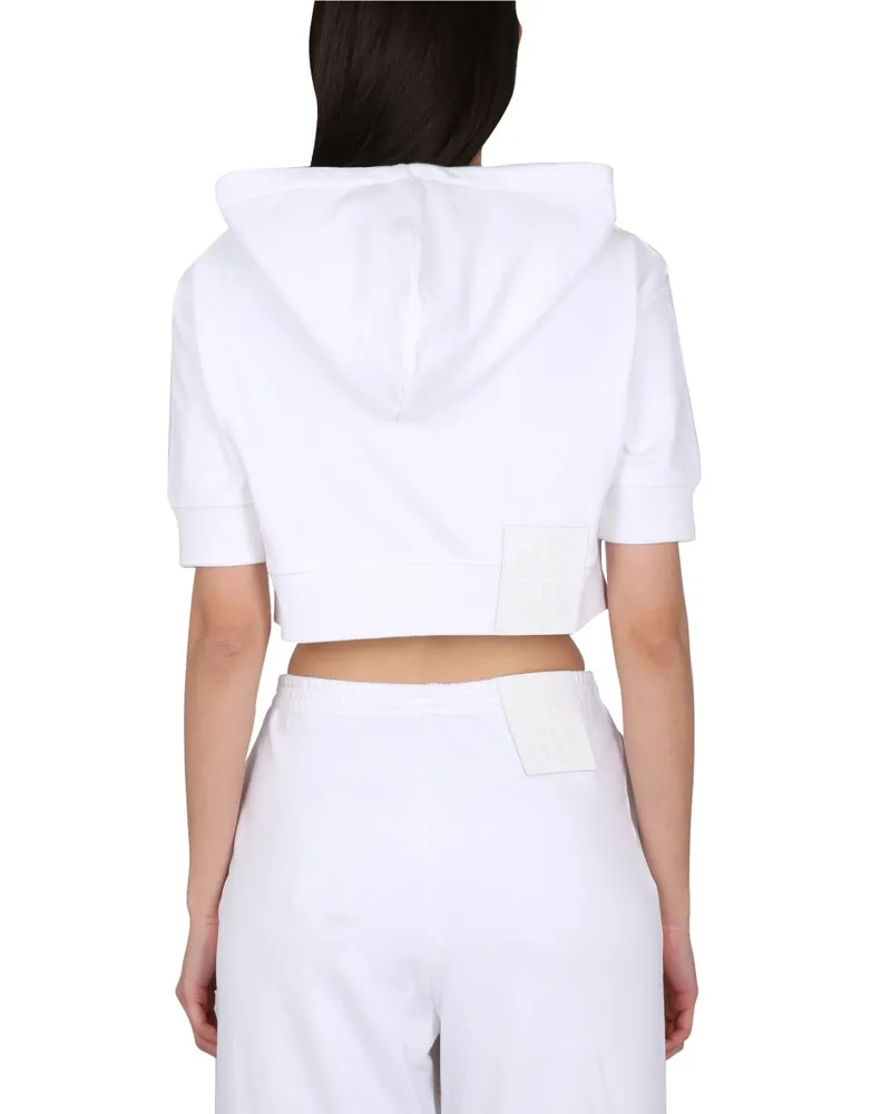 Raf Simons Logo-Embroidered Cotton Sweatshirt — White White