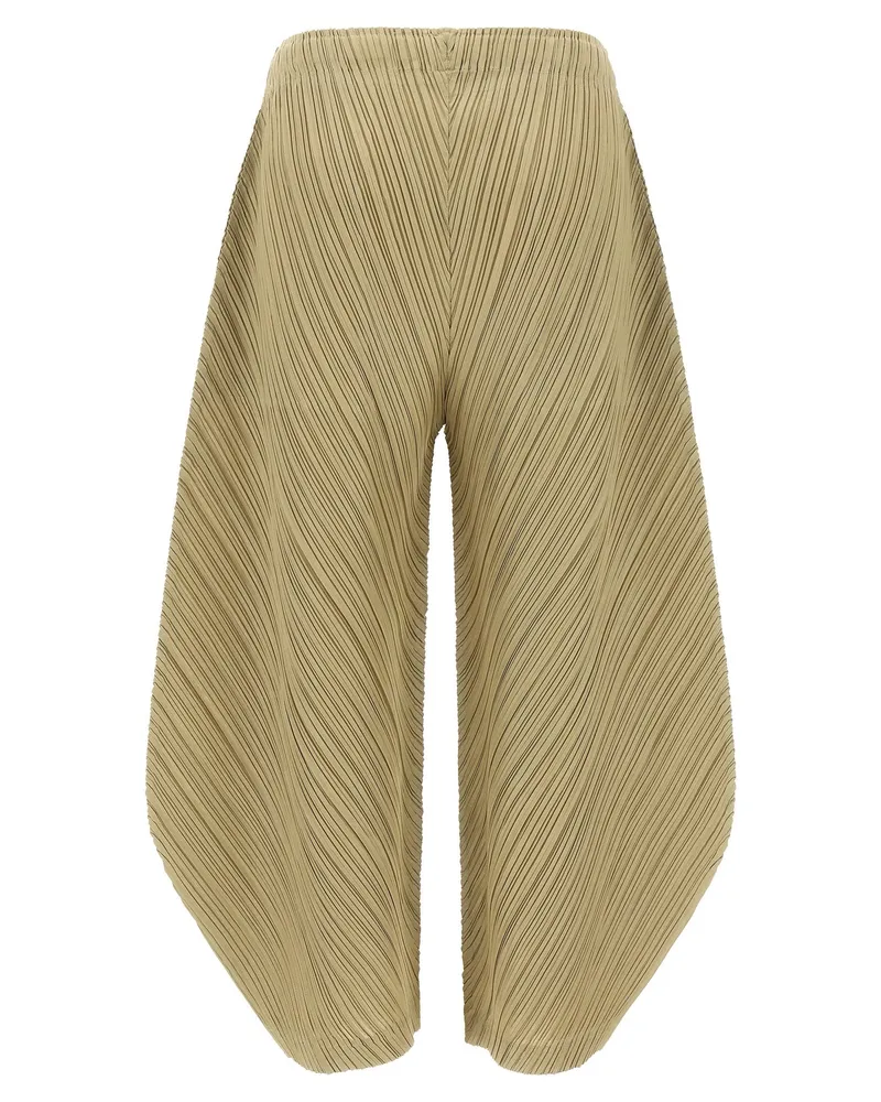Issey Miyake Pleated Balloon Trousers — Beige Beige