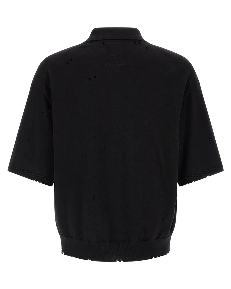 MIHARAYASUHIRO Men Black Cotton Polo Shirt Black