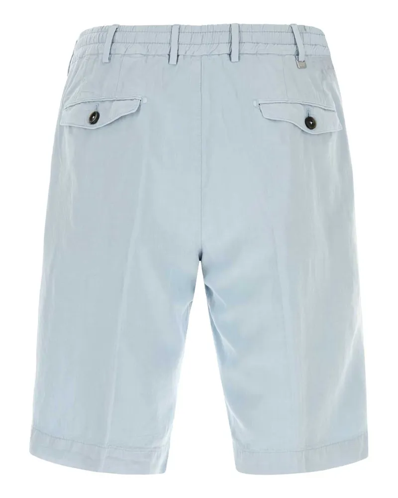 PT TORINO Men's Pastel Light-Blue Lyocell Blend Bermuda Shorts Y206 Blue