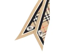 Unisex Border Scarf Beige Silk