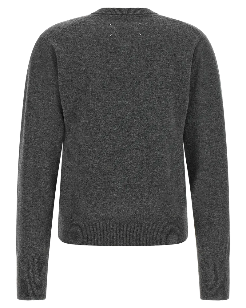 Maison Margiela Women Gray Virgin Wool Cardigan Clothing Gray