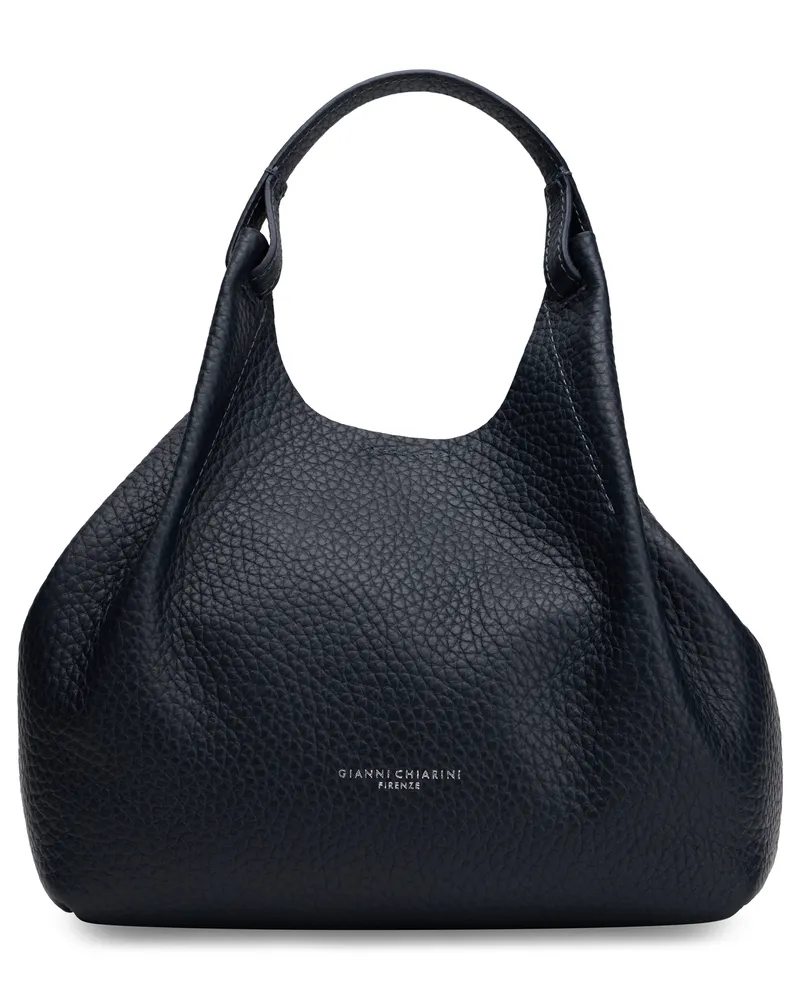 Gianni Chiarini Women's Hobo Shoulder Bag Calfskin Midnight Blue Handbags Hand Black