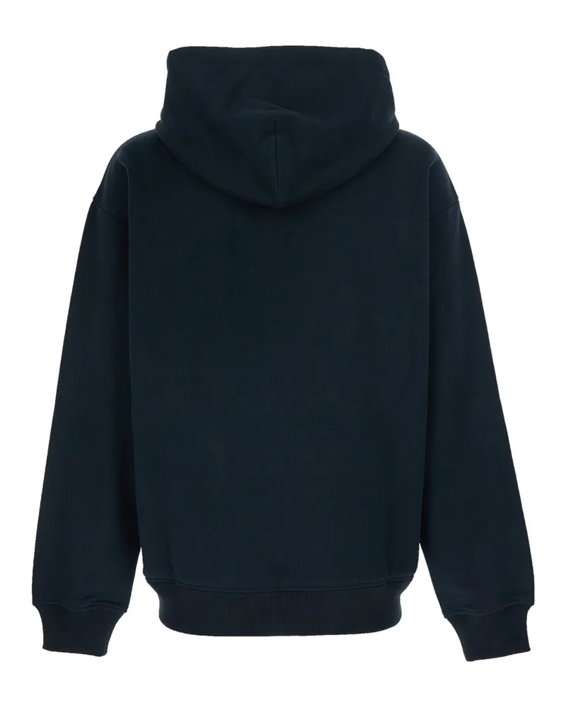 Dolce & Gabbana Men's Hooded Sweatshirt Blue Cotton Sweatshirts Sweater Navy