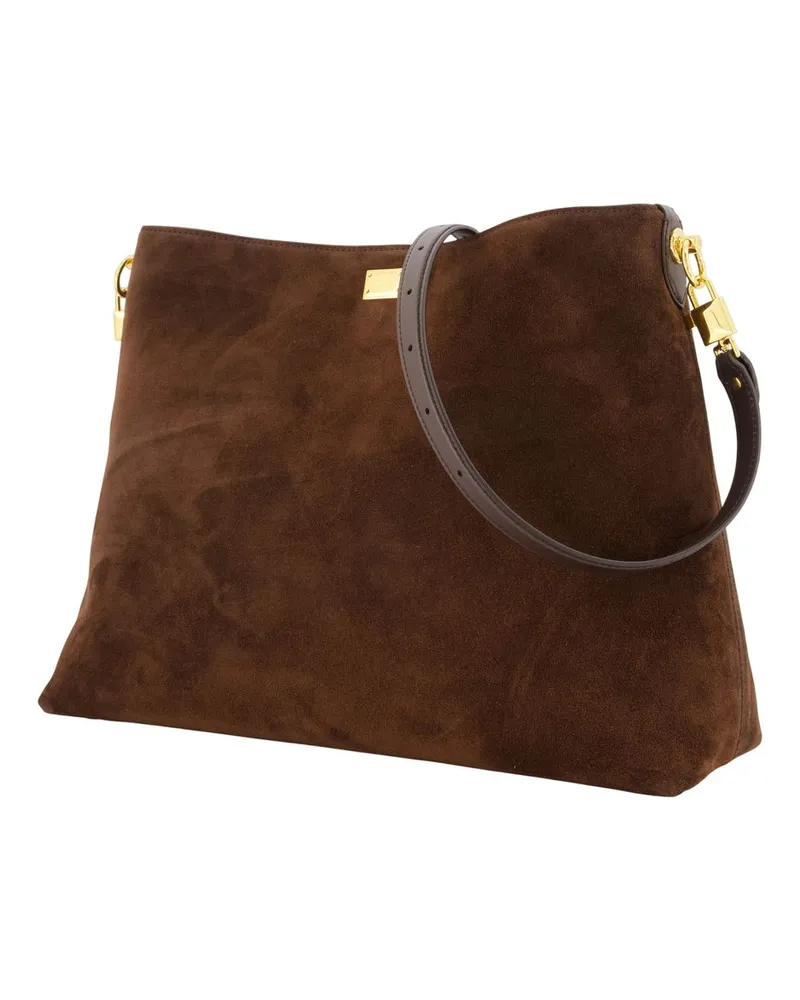 Dolce & Gabbana Women's Vittoria Shoulder Bag - Dolce Leather Brown Calfskin Crossbodies Brown
