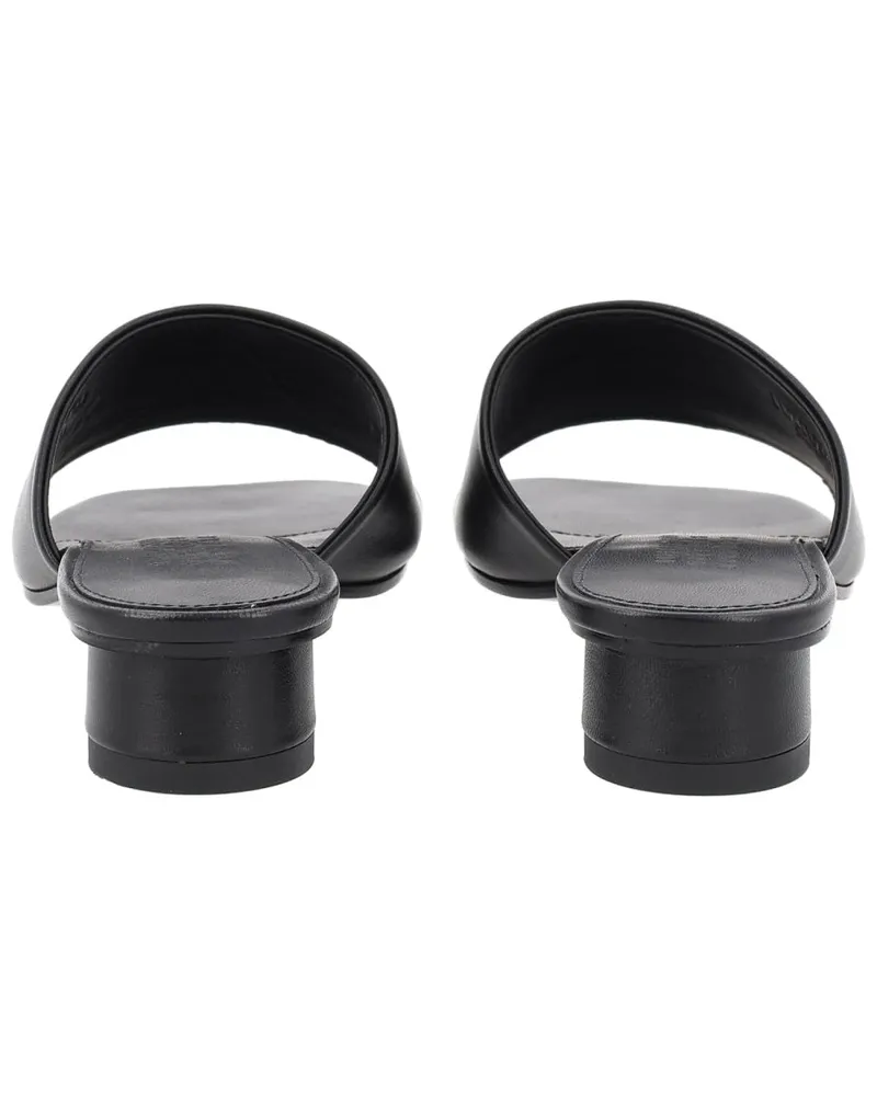 Maison Margiela Leather Logo Sandal — Black Black