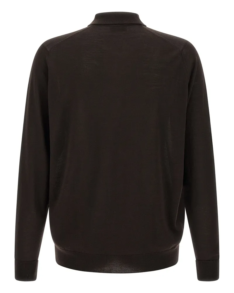 John Smedley Dorset Polo Shirt — Black Black