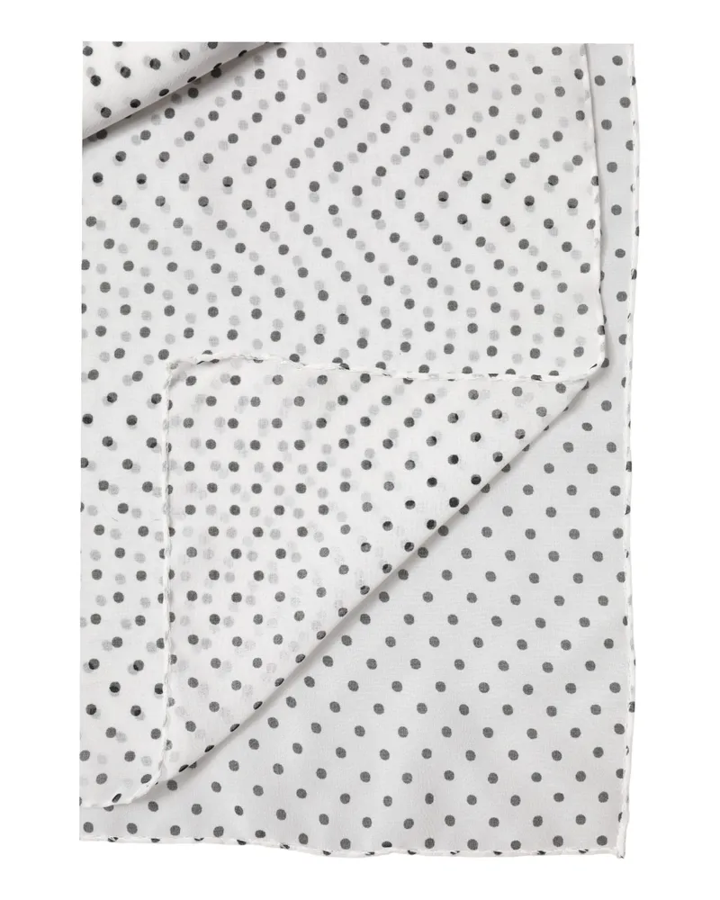 Dolce & Gabbana Women's Polka-Dot Polyester Shawl White White
