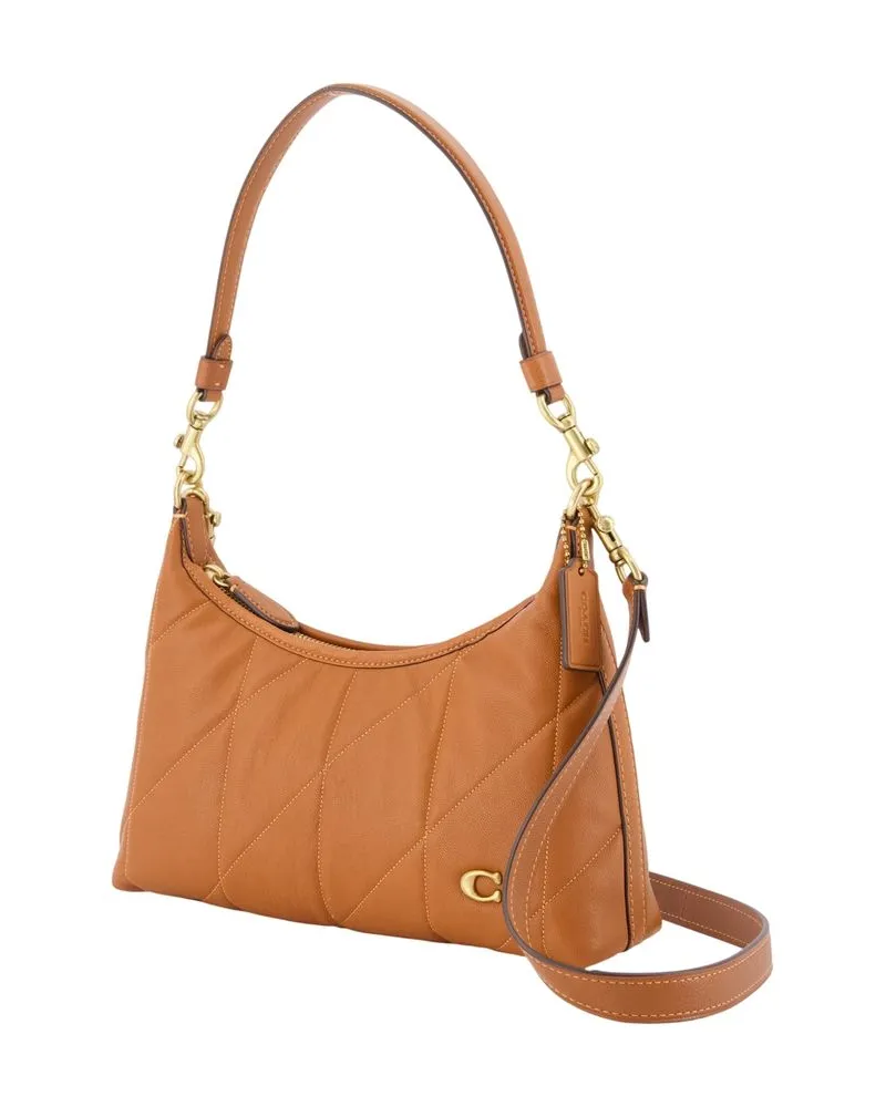 Coach Women's Soft Quilted Juliet 25 Shoulder Bag -  Leather Brown Cowhide Shoulder-Hobo-Bags Brown