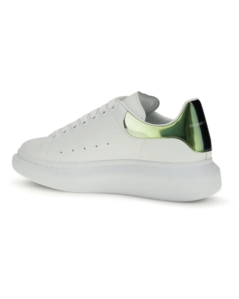 Alexander McQueen Men's Sneakers Leather White-Green Trainers White/green White