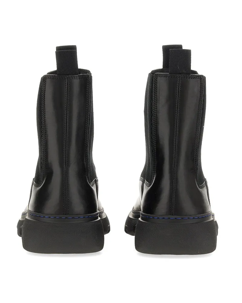 Burberry Calf Leather Boot — Black Black