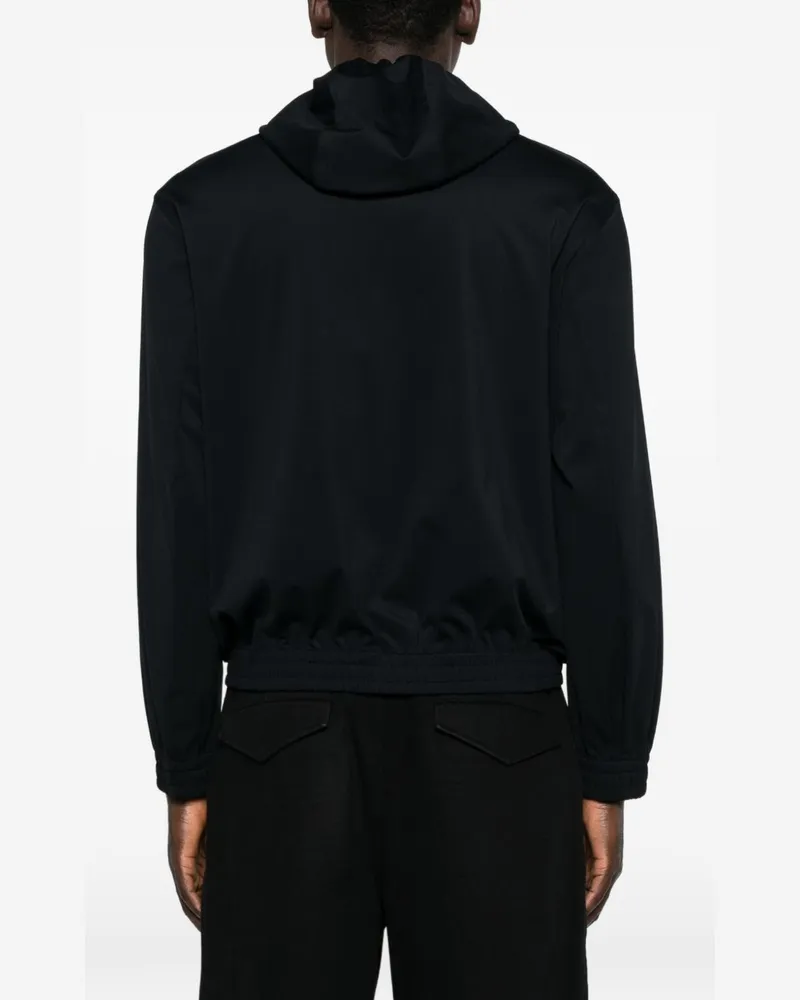 Emporio Armani Nylon Hooded Jacket — Black Black