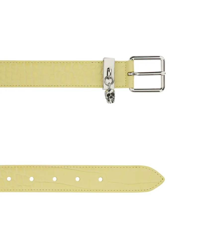 Alexander McQueen Women's Cintura 7321 Cinture Belt Yellow