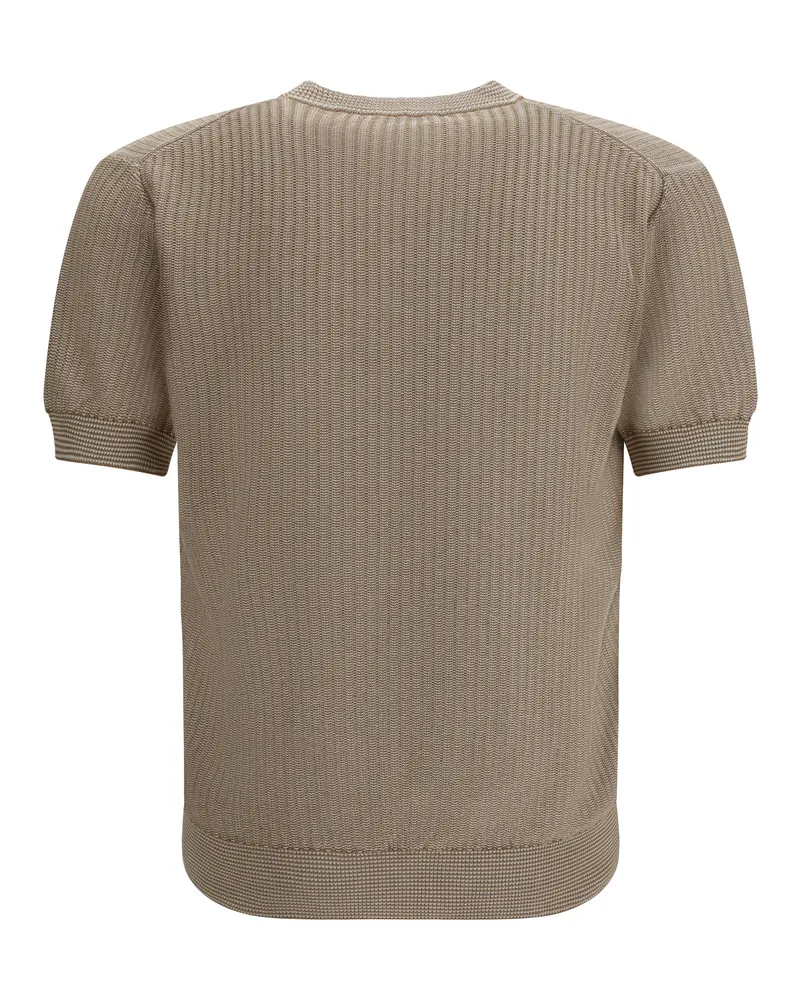 Piacenza Cashmere Men's Cotton And Silk Blend Sweater Beige Bianco Beige