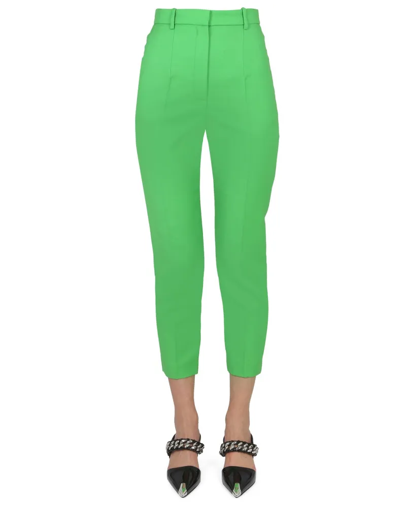 Alexander McQueen Wool-Mohair Blend Trousers — Green Green