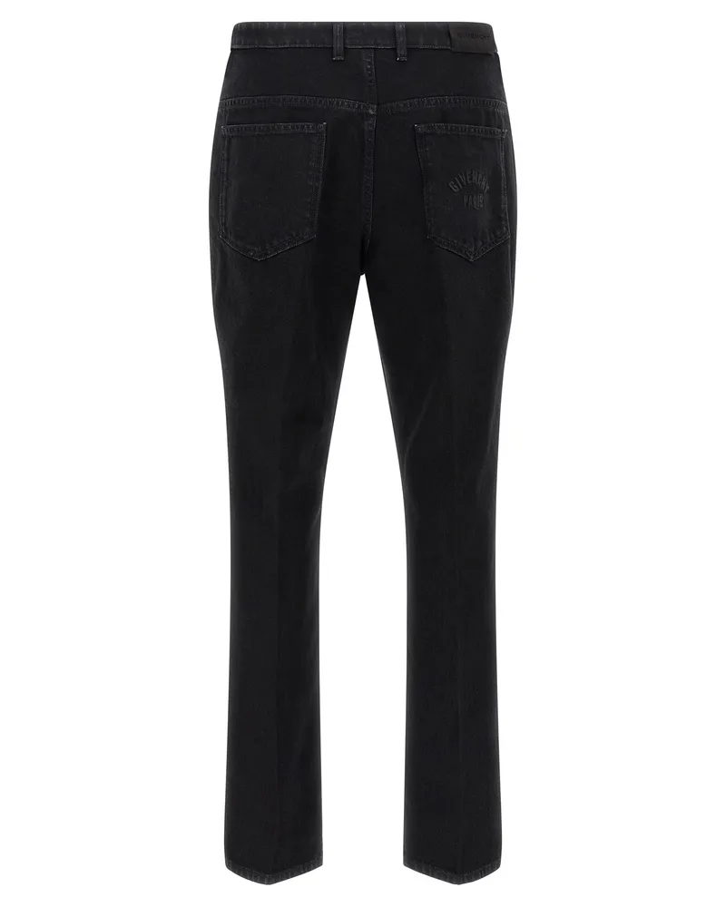 Givenchy Men's Black Cotton Straight-Leg Jeans Clothing Black