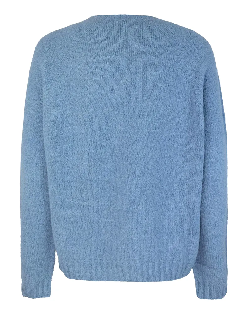 Max Mara Women Jumper Ghiacci Azzurra Alpaca-Blend Cascade Blue Alpaca (vicugna Pacos) Jumpers Sweater Blue