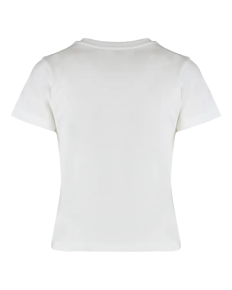 Moncler Women's T-Shirt Crew Neck White Cotton T-Shirts & Jerseys White