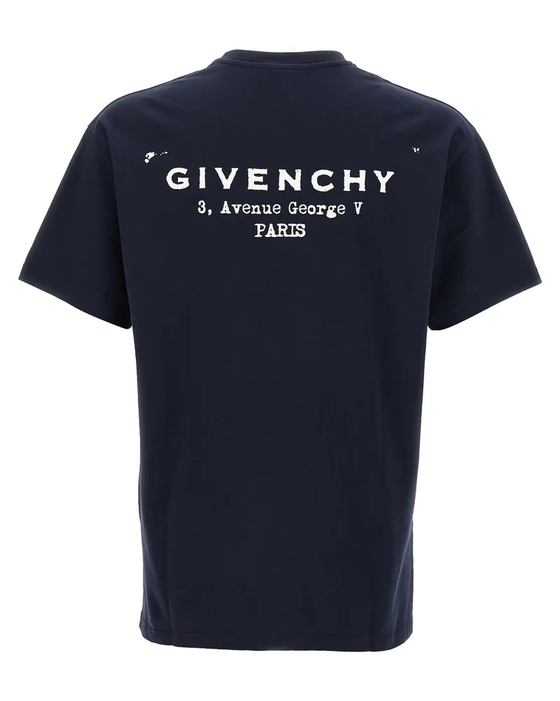 Givenchy Men's Blue Cotton T-Shirt Navy