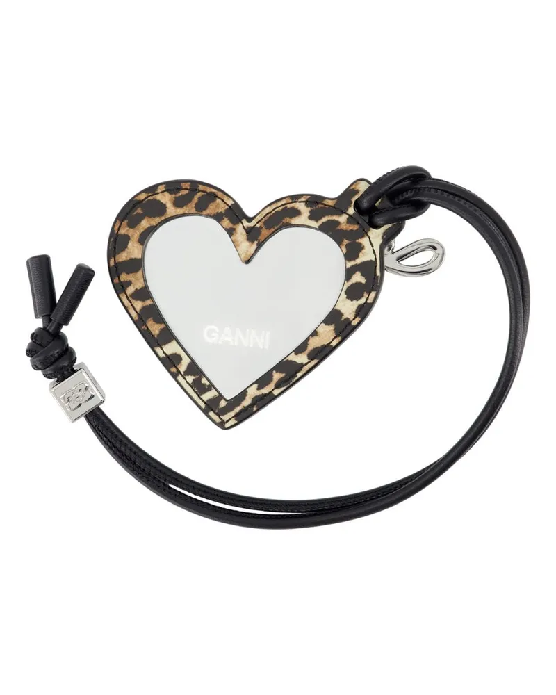 Ganni Women's Keychain Multicolor Calfskin Headbands Multicolor