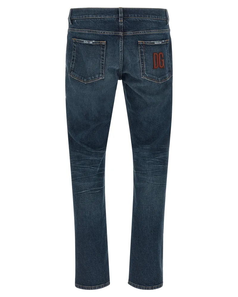 Dolce & Gabbana Men's Blue Cotton Jeans Denim Clothing Blue