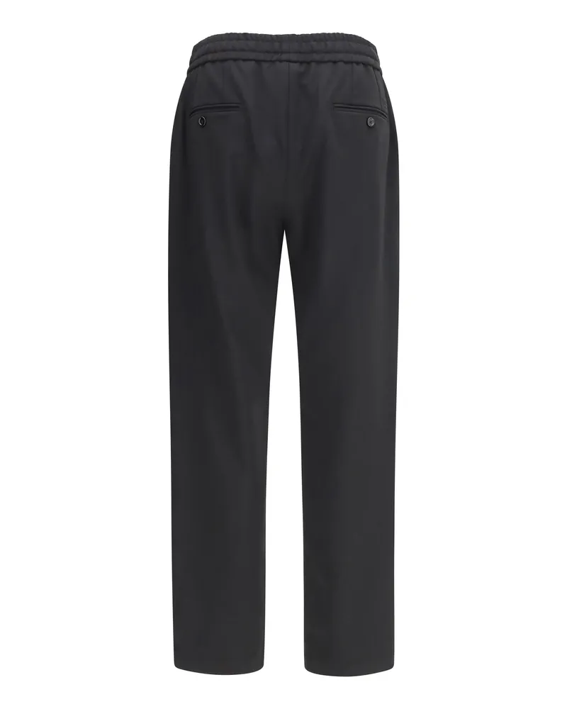 Dolce & Gabbana Wool Gabardine Joggers — Black 