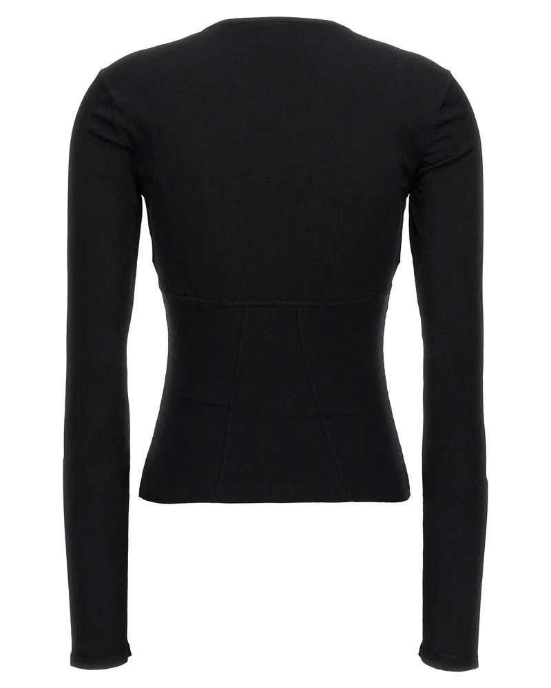 Nensi Dojaka Women's Black Viscose Tank Tops Black
