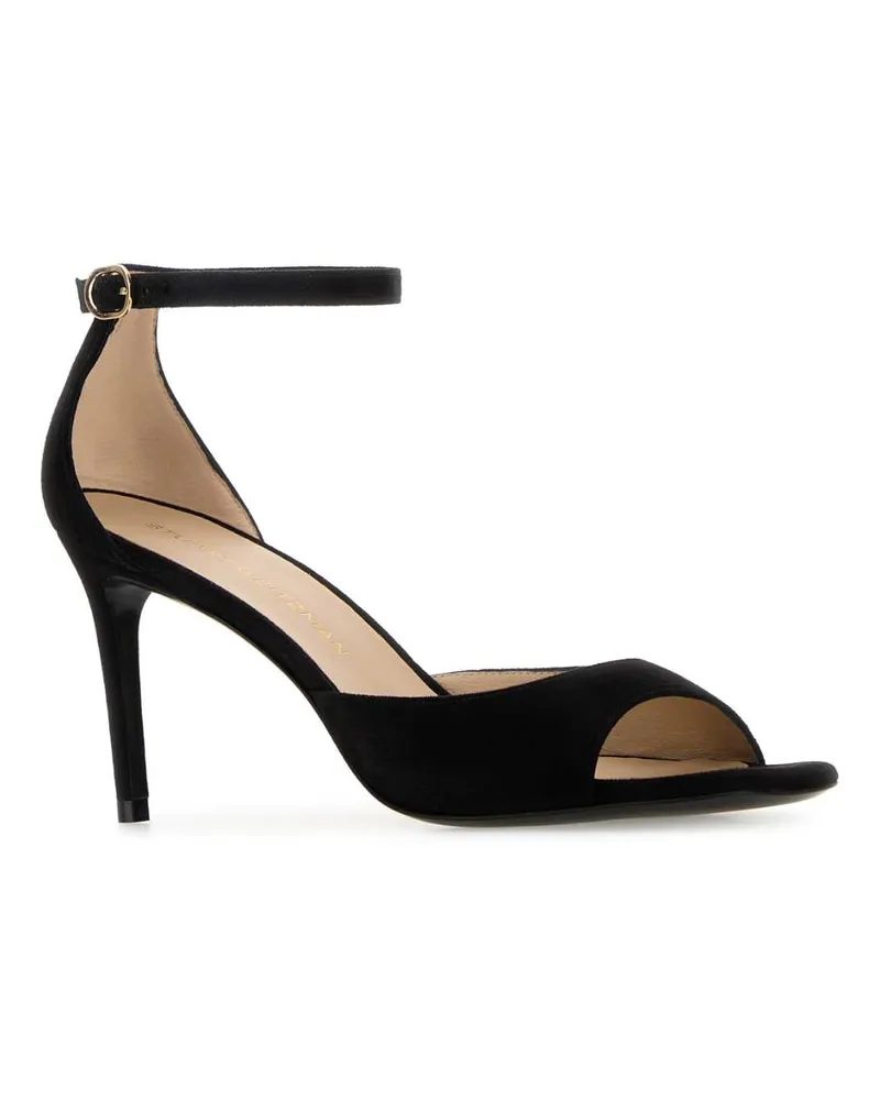 Stuart Weitzman Women's Black Suede Nudistia Sandals Sandali Black