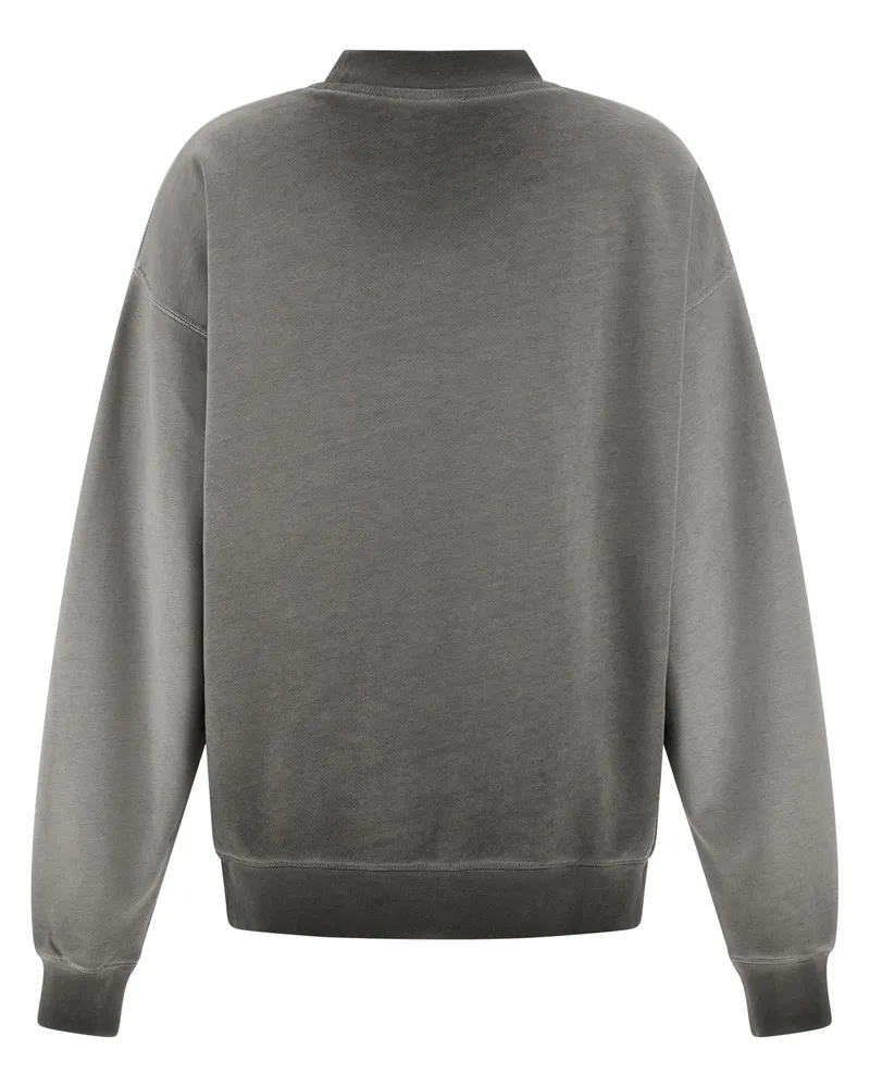 OFF-WHITE Women's Gray Cotton Sweatshirt Clothing Gray
