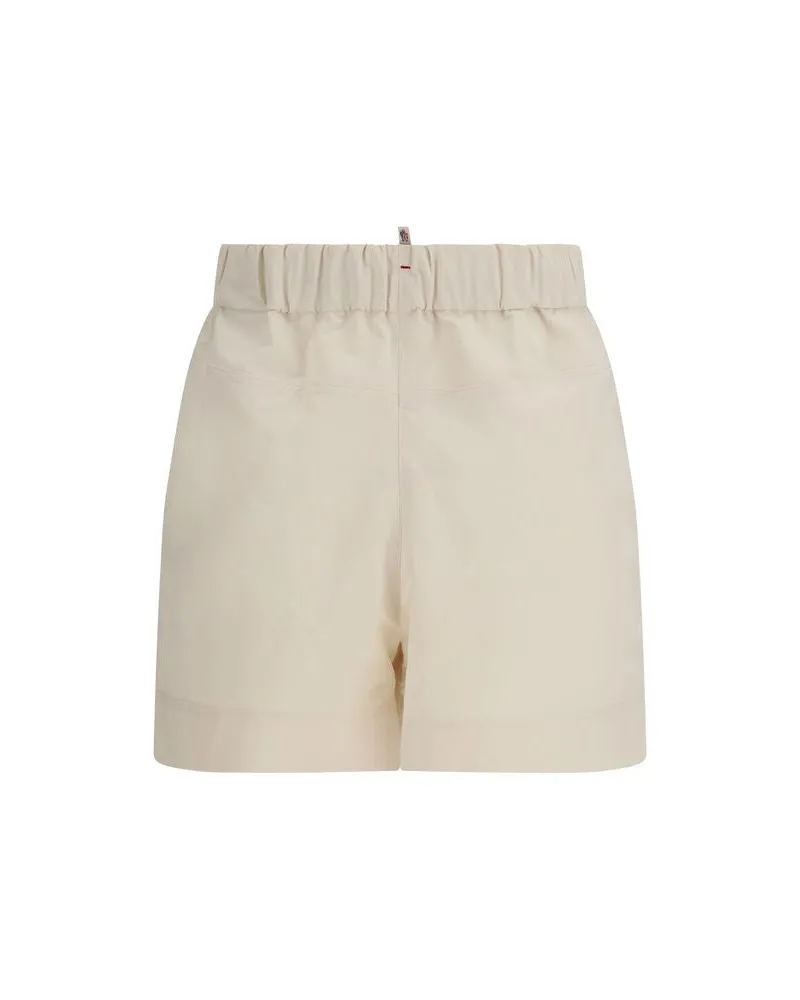 Moncler Women's Beige Polyester Bermuda Shorts Beige
