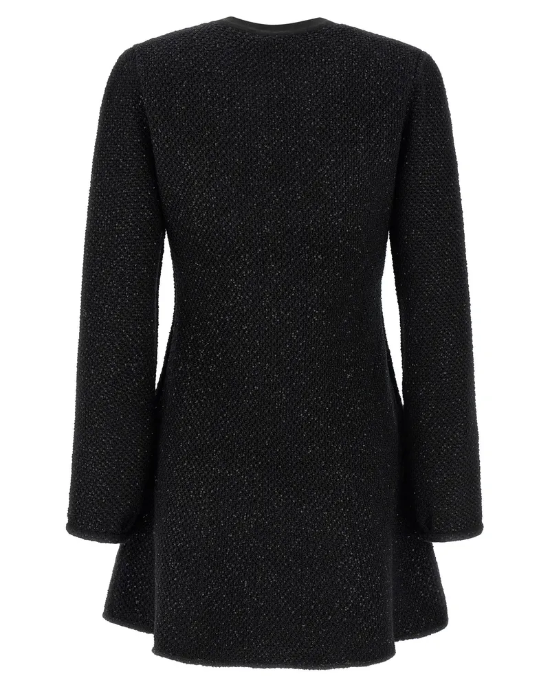 Self-Portrait Women's Black Cotton Short Dress Black