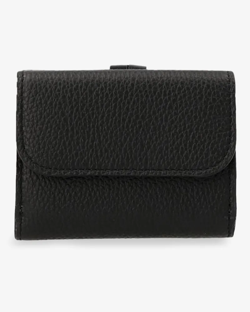 Chloé Women's Trifold Mini Alphabet Leather Wallet Black & Purses Black