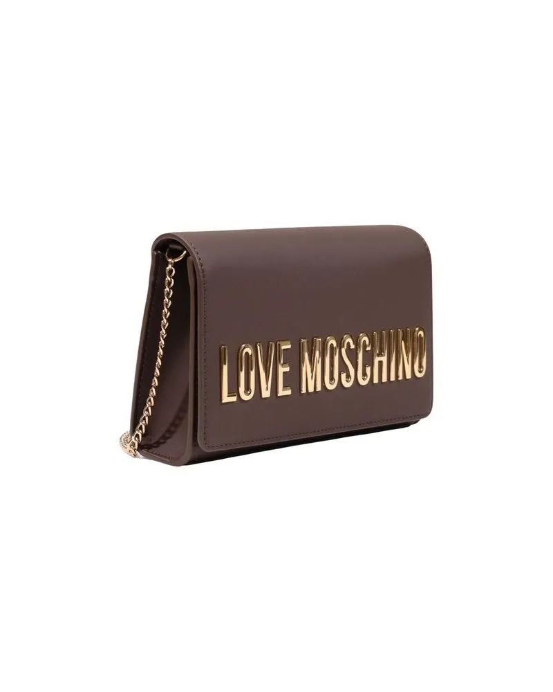 Moschino Women's Brown Polyethylene Handbag Bag Brown