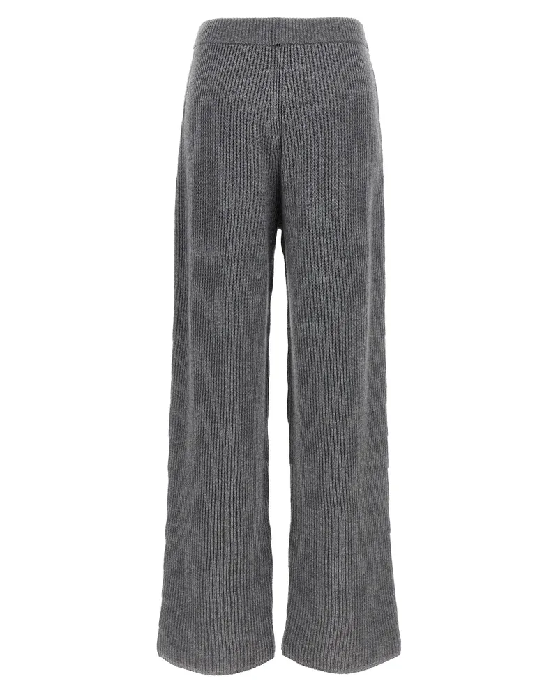 SPORTMAX Women's Gray Wool Casual Pants Gray
