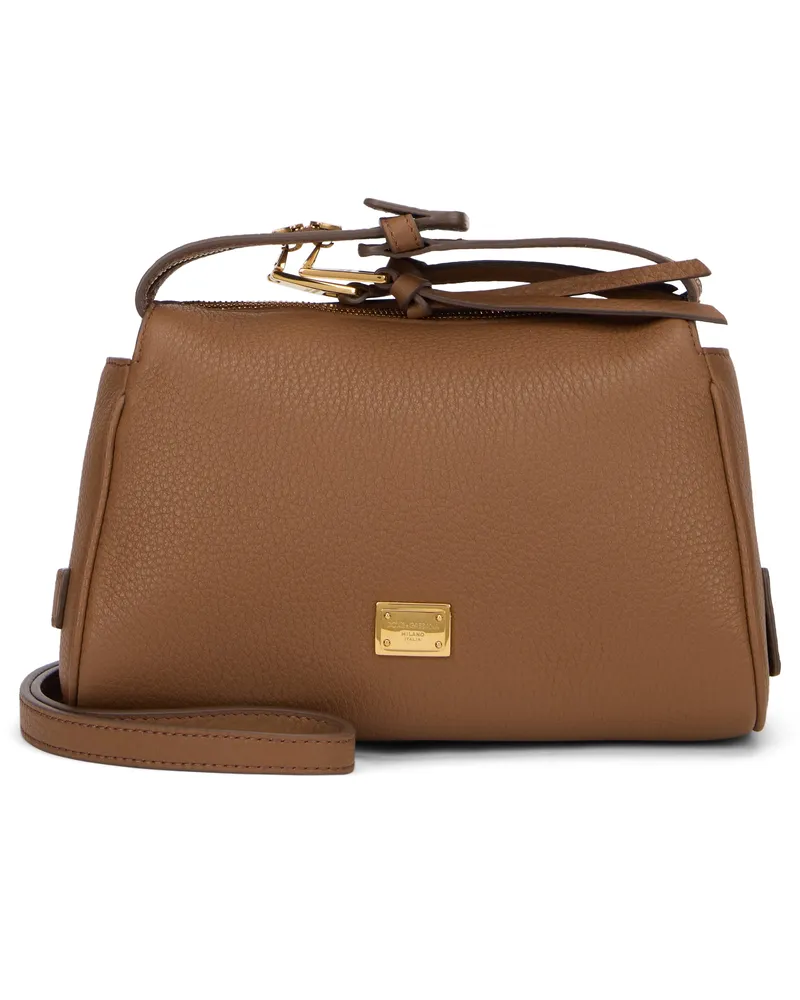 Dolce & Gabbana Women's Shoulder Bag Vittoria Caramel Leather Brown