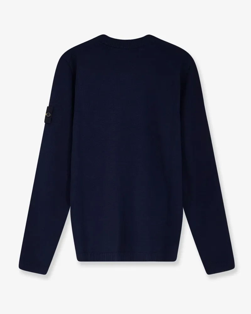 Stone Island Men's Organic Cotton Sweater Blue Navy