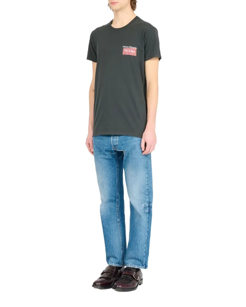 Maison Margiela Printed Cotton T-Shirt — Gray Gray
