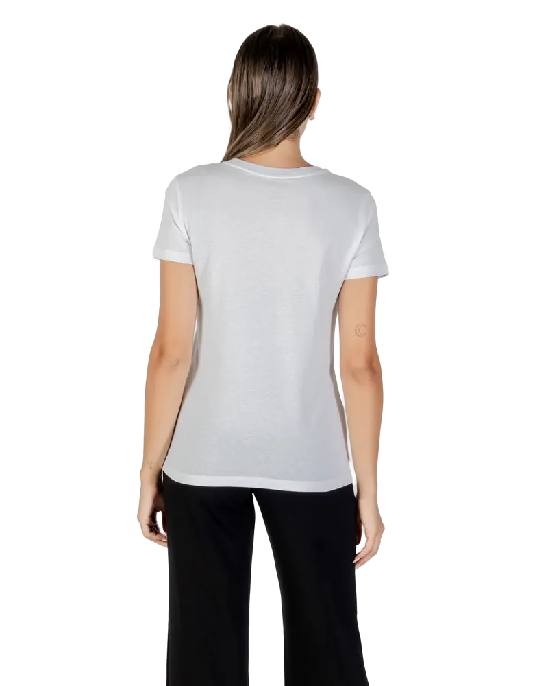 Armani Exchange Embroidered Logo Cotton T-Shirt — White White