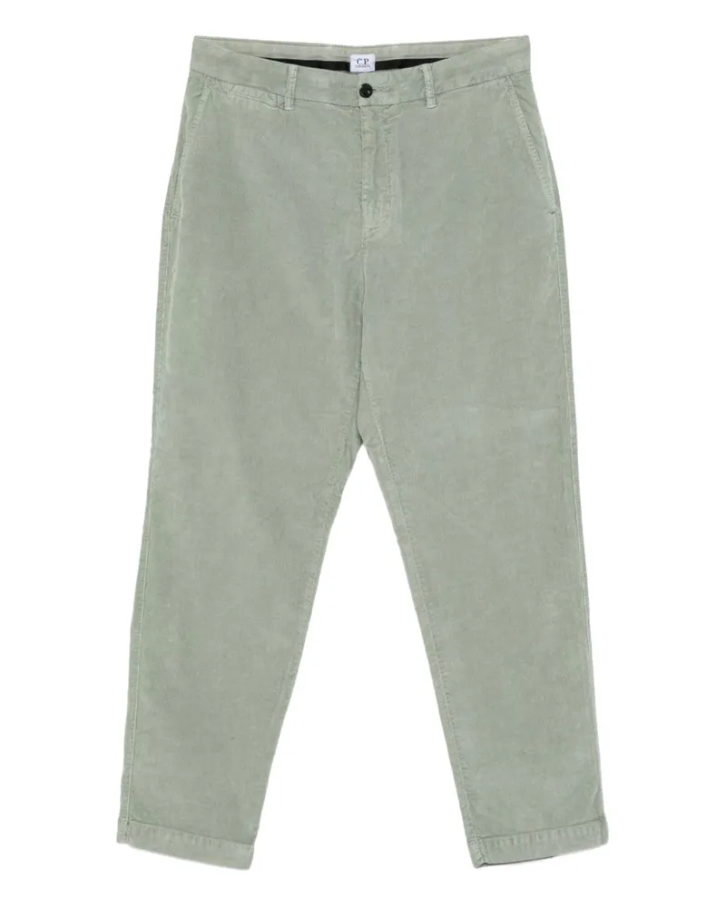 C.P. Company Velvet Cotton Trousers — Green Green